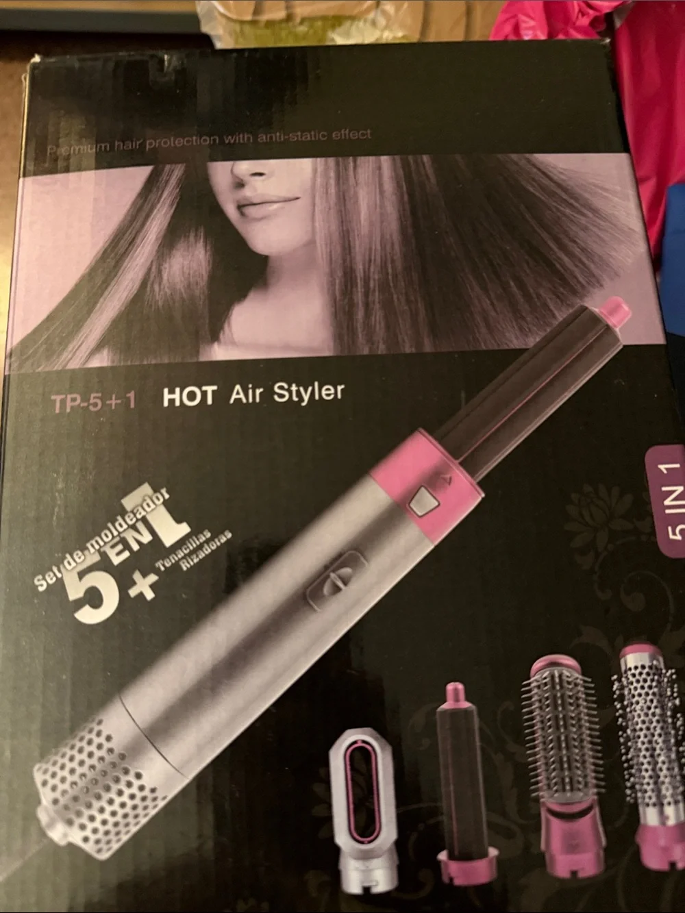 HOT Air Styler 5-in-1 Hair Tool - Pink and Silver